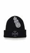 Женская черная вязаная шапка стиле Chrome Hearts Хром Хартс зимняя - изображение 1