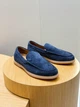 Мужские замшевые лоферы TOD'S синего цвета размер 41 - изображение 1