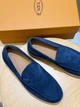 Мужские замшевые лоферы TOD'S синего цвета размер 41 - изображение 7