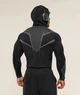 Лонгслів Gymshark чоловічий спортивний компресійний з капюшоном та застібкою чорний з білим L - зображення 2
