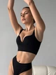 3D топ без кісточок з PUSH UP ефектом поліамід 92% еластан 8% M блакитний - зображення 2