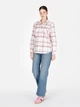 Рубашка хлопковая женская Colin's CL1073285BEI XS Beige в клетку (8684112598895) - изображение 4