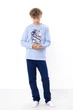 Дитяча піжама для хлопчика-підлітка Носи своє 140 Світло-блакитний (p-4493-250685) - зображення 2