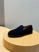 Мужские замшевые лоферы TOD'S черного цвета размер 41 - изображение 3