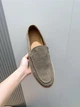 Мужские замшевые лоферы TOD'S цвета хаки размер 41 - изображение 6