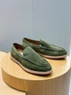 Мужские замшевые лоферы TOD'S зеленого цвета размер 41 - изображение 1