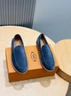 Мужские замшевые лоферы TOD'S голубого цвета размер 41 - изображение 2