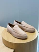 Мужские замшевые лоферы TOD'S бежевого цвета размер 41 - изображение 1