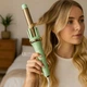 Плойка автоматична для локонів Hair Curler, електричні щипці-стайлер для завивки волосся з автоматичним обертанням та 3-ма температурними режимами (170°, 190°, 210°), стайлер для створення кучерів Зелений LY-884-Green - зображення 1
