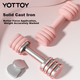 Гантель Yottoy разборная с обрезиненным покрытием 2 кг, для домашнего фитнеса, черная - изображение 5