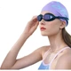 Очки для плавания зеркальные WATERTIME с диоптриями -4.00, фиолетовые - изображение 1