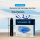 Ручка перьевая Schneider 55162143 с пером EF и чернильными картриджами, синяя - изображение 8