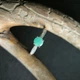 Серебряное кольцо с натуральным изумрудом 1.156ct, вес изделия 1,88 гр (2214137) - изображение 3