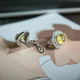 Серебряные серьги с цитрином nano 4.605ct, фианитами (2212843) - изображение 5