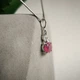 Серебряная подвеска с рубином 2.142ct, фианитами (2211419) - изображение 6