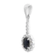 Серебряная подвеска с сапфиром 0.992ct (2214021) - изображение 2