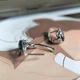 Серебряные серьги с топазом Лондон Блю 1.705ct, фианитами (2213734) - изображение 5