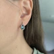 Серебряные серьги с топазом Лондон Блю 1.705ct, фианитами (2213734) - изображение 6