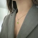 Серебряная подвеска с хризолітом 1.233ct, фианитами (60002473) - изображение 7