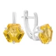 Серебряные серьги с цитрином nano 7.743ct (2212805) - изображение 1