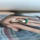 Серебряное кольцо с натуральным агатом 0.263ct, вес изделия 1,44 гр (2213284) - изображение 5