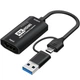 Внешняя карта видеозахвата Addap VCC-06 HDMI на USB-C и USB-A 4K черная - изображение 11