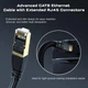 Патч-корд Ethernet Cat8 40Gbps (15 см), Экранированный, Для роутера/модема, Черный - изображение 6