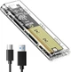 Зовнішній корпус для SSD M.2 NVMe → USB 3.1 Gen2 (10 Гбіт/с), Type-C, прозорий - изображение 1
