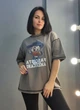 Футболка женская Lady Yep 0125 оверсайз с принтом one size шоколад - изображение 4