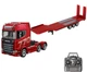 Радіокерована фура HUINA 1501 + 1502 (ліцензійна Scania 770S V8, 1:18) зі світло-звуковими ефектами | Червоний комплект - изображение 1