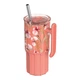 Термокубок Quokka Umi из стали 720 мл с трубочкой, Coral Floral (40088) - изображение 1