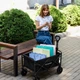 Тележка Wozinsky WZP-80 пляжная, туристическая, садовая, прочная, широкие колеса, до 80 кг Black (5907769388156) - изображение 15