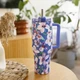 Термокубок Quokka Stream 1200 ml зі соломинкою Flower Dusk (40042) - зображення 3