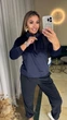 Жіночий велюровий костюм (кофта+штани) Uaclothes 46-48 Синій (like39043-194791350) - изображение 2