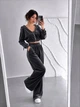 Жіночий велюровий костюм трійка (кофта+штани+топ) Uaclothes 42 Графітовий (like39053-194891349) - зображення 5