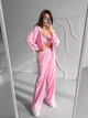 Жіночий велюровий костюм трійка (кофта+штани+топ) Uaclothes 42 Рожевий (like39047-194831349) - зображення 6