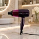 Фен Rotex SpecialCare Compact 1500 Вт фиолетовый складной дорожный с концентратором 3 скорости 3 температуры (B-OOZFFR) - изображение 1
