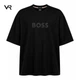 Мужская футболка BOSS Oversize М черная с большим логотипом Premium Casual - изображение 1