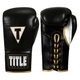 Боксерские перчатки TITLE Boxeo MexicanLeather Lace Training Quatro (18oz) Черные - изображение 2