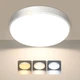 Комплект LED світильників OOWOLF 24W, 23 см, 2 штуки, три колірні температури, LED світильників, металева стельова лампа, комплект плафонів 2 шт - зображення 1