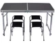 Комплект для пикника RIAS R-621 складной стол со стульями 120x60x55/60/70 см Black (3_08458) - изображение 2
