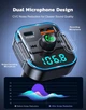 FM-трансмиттер Bluetooth 5.3 в авто (2026), Зарядка PD 36W + QC 3.0, 2 микрофона - изображение 5