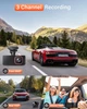 Відеореєстратор Bestsee 3-канальний з салонною камерою, 64GB карта, нічне бачення - изображение 2