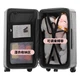Чемодан SGG для девочек, вместительный, с утолщенными колесами на 360°, 26 дюймов, бело-синий - изображение 1