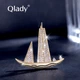 Брошь Qlady в виде парусника на лацкан - изображение 4