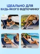 Надувний лежак-шезлонг S-подібний 155×97×75 см, флоковане покриття, до 100 кг, для дому, дачі та відпочинку, синій - зображення 6