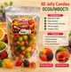 Желейные конфеты 4D Jelly Candies Peelable Fruit Gummies 400 г жевательный мармелад с жидкой начинкой в форме фруктов - изображение 3