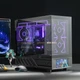 Корпус для игрового компьютера PADO Yinglong Cangming Display Version, черный, материнская плата M-ATX, система водяного охлаждения 360 мм, дополнительный 6-дюймовый ЖК-экран с панорамным обзором 270°, видеокарта 5090. - изображение 6