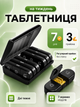 Органайзер для таблеток на 7 днів Чорний (TABL-BLACK) - зображення 1