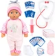 Lalka bobas Bayer Lekarz zestaw 36 cm 93601AE (4003336421590) - obraz 1